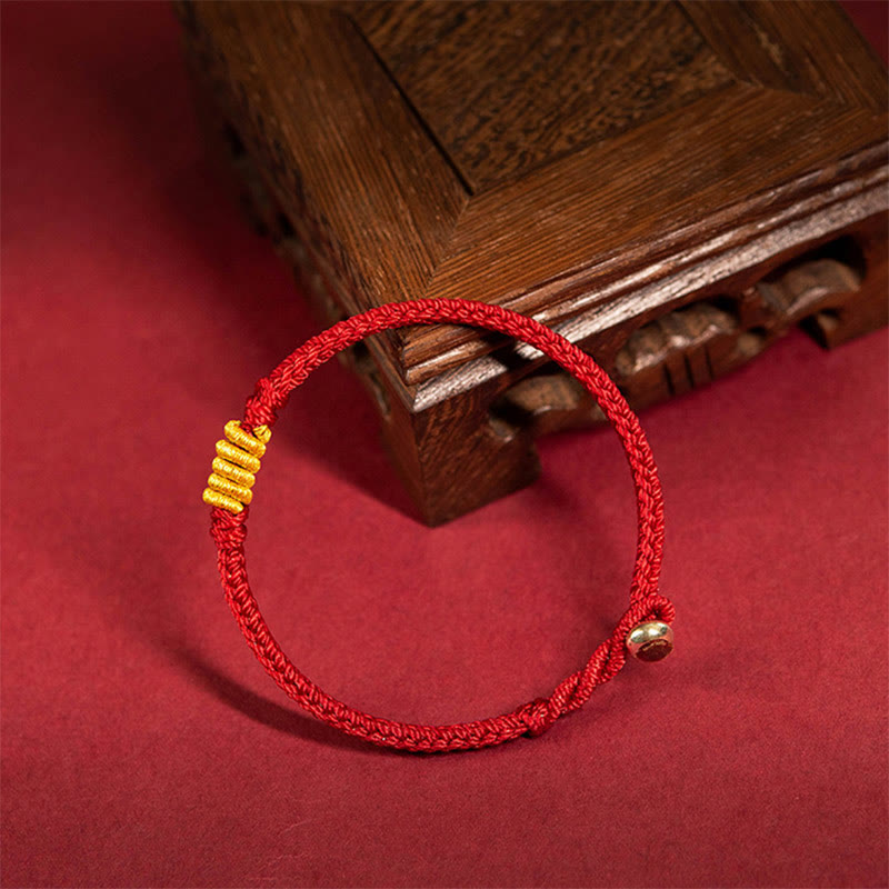 Rotes Schutzarmband mit King Kong-Knoten für Glück