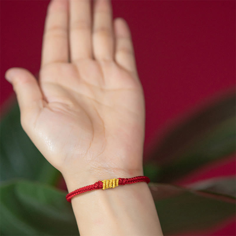 Rotes Schutzarmband mit King Kong-Knoten für Glück