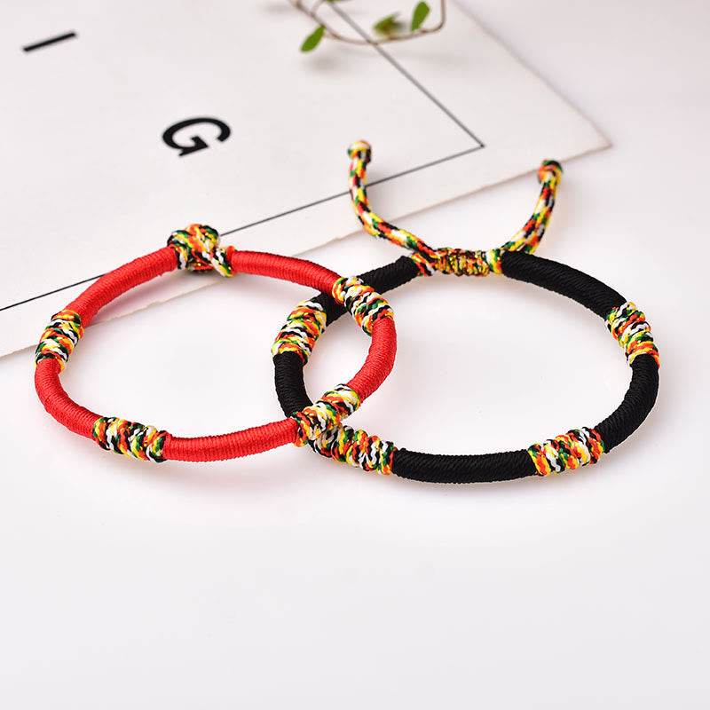Rotes Schutzarmband mit tibetischem King Kong Knoten