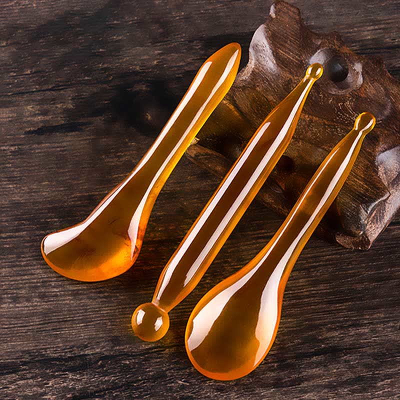 Gua Sha-Ganzkörpermassage-Werkzeugset aus Harz für die Gesichtspflege