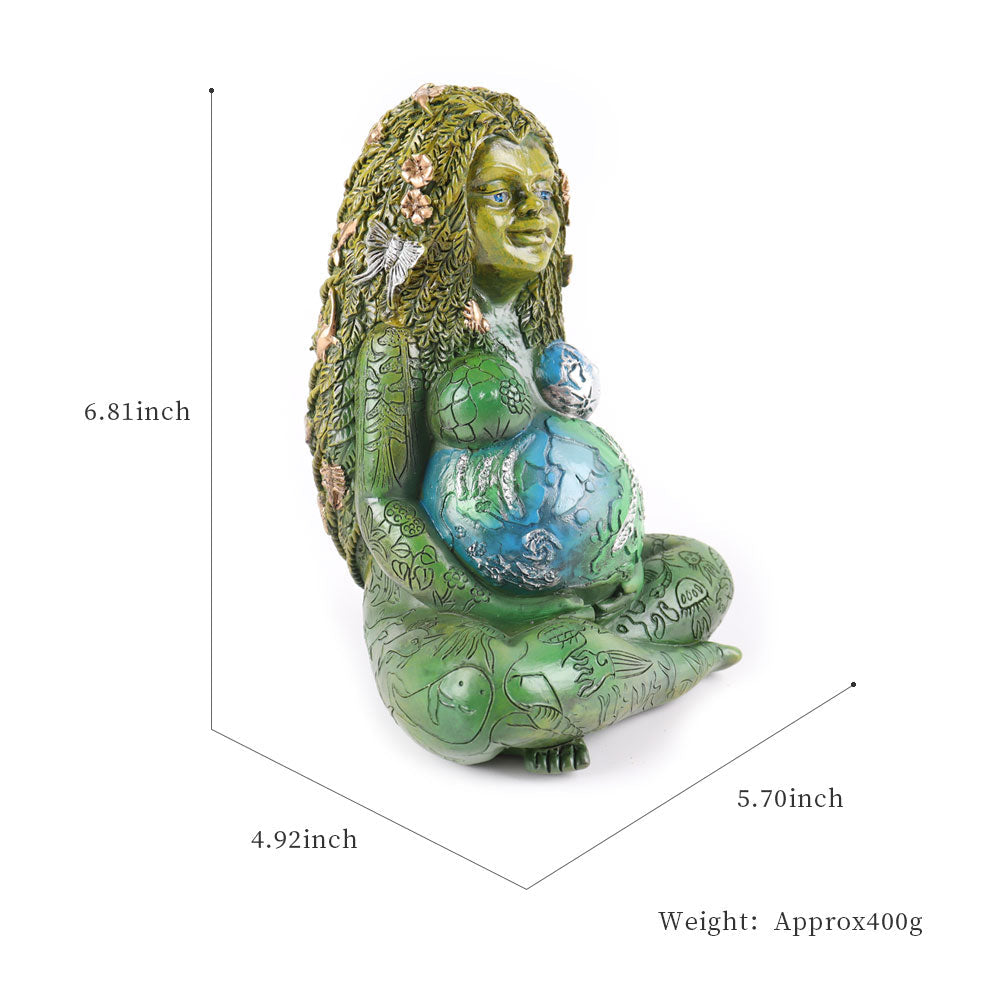 Resin Mother Earth Statue 5.7 inch | Spiritual Garden Decor