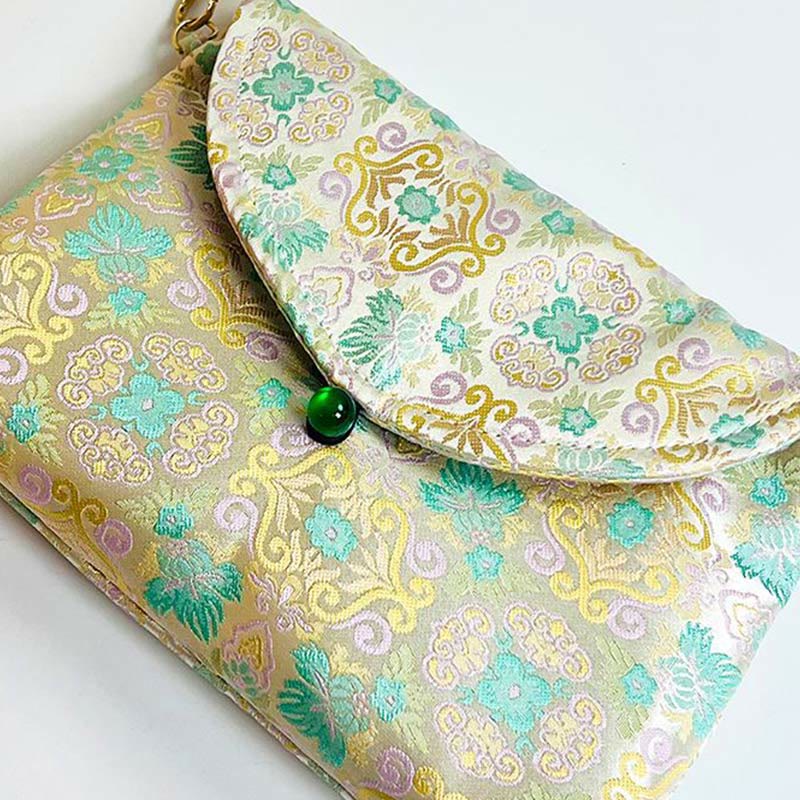 Retro-Umhängetasche aus Polyester-Baumwolle mit Blumenmuster im Bohemian-Stil