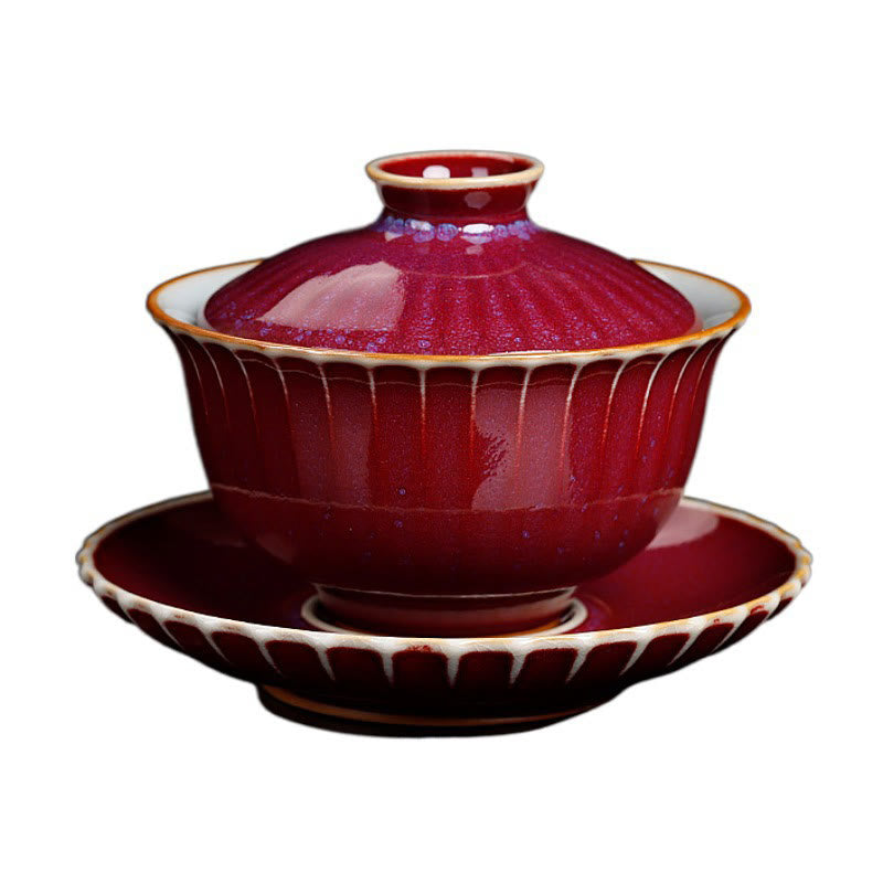 Retro-Glasurofen-Wechsel-Keramik-Gaiwan-Teetasse 150 ml