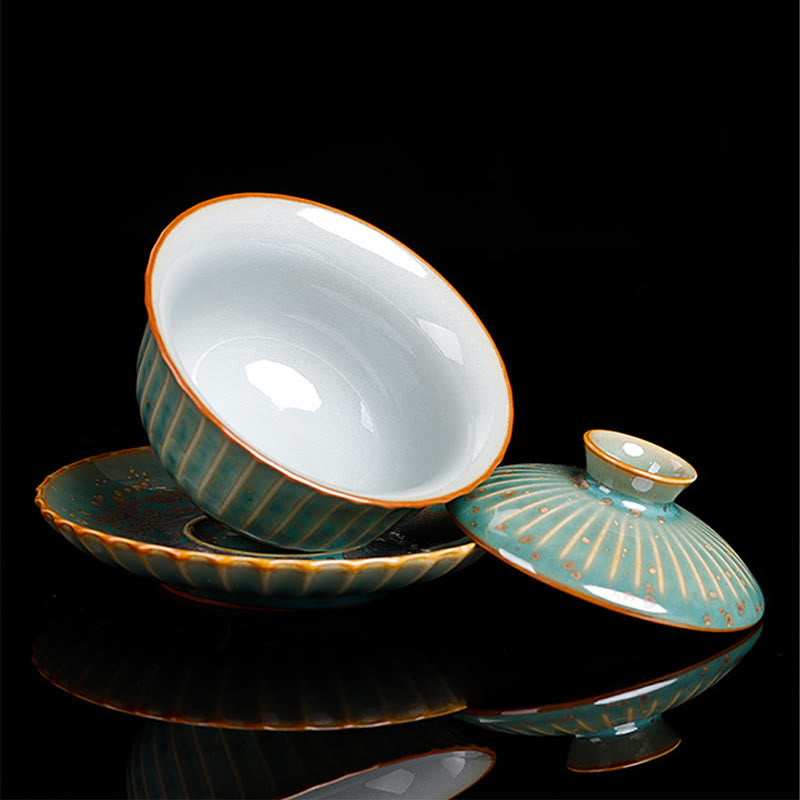 Retro-Glasurofen-Wechsel-Keramik-Gaiwan-Teetasse 150 ml