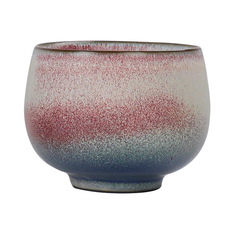Retro-Teetasse aus Keramik mit rotem Farbverlauf, 160 ml