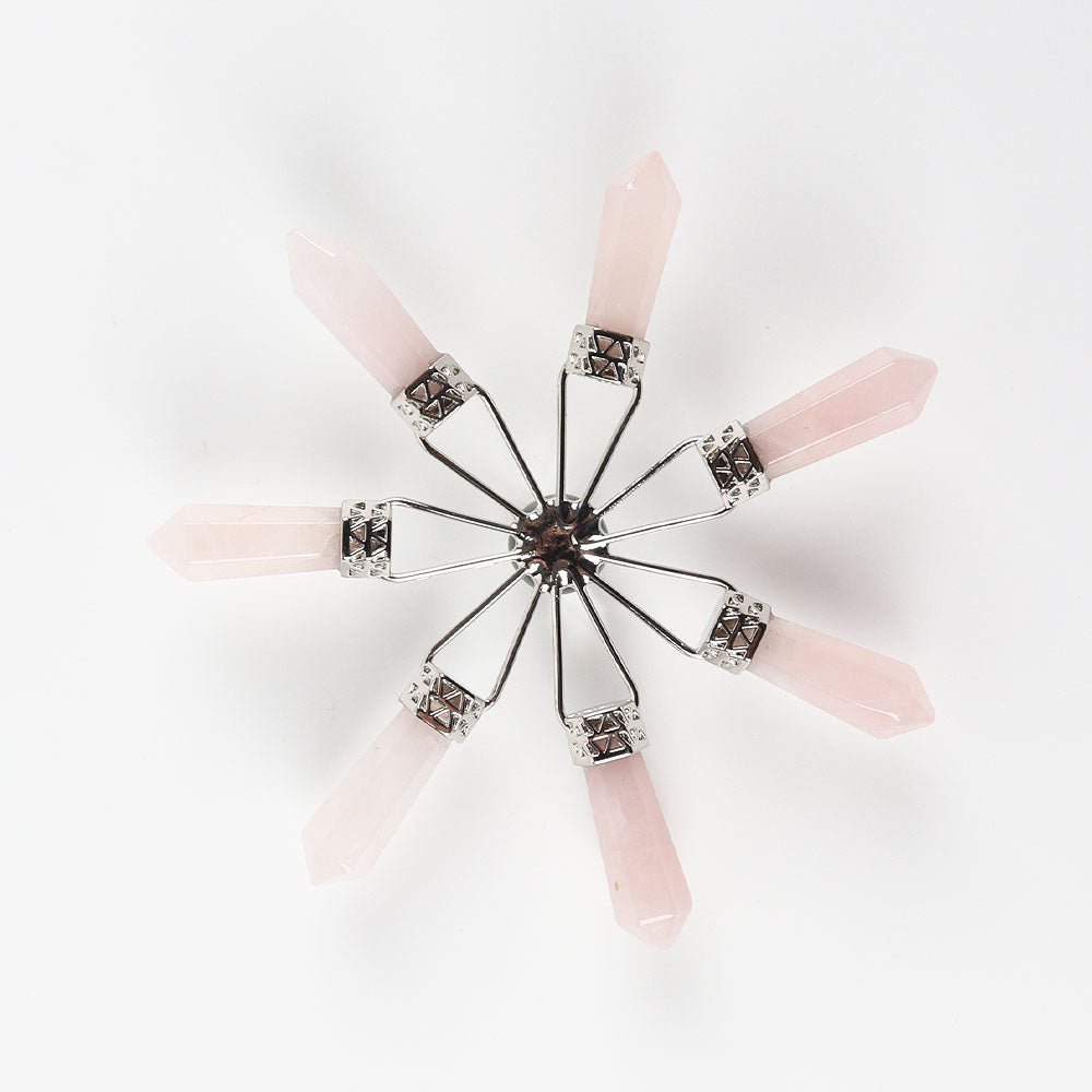 Rose Quartz Chakra Energy Generator 4.6in Diameter