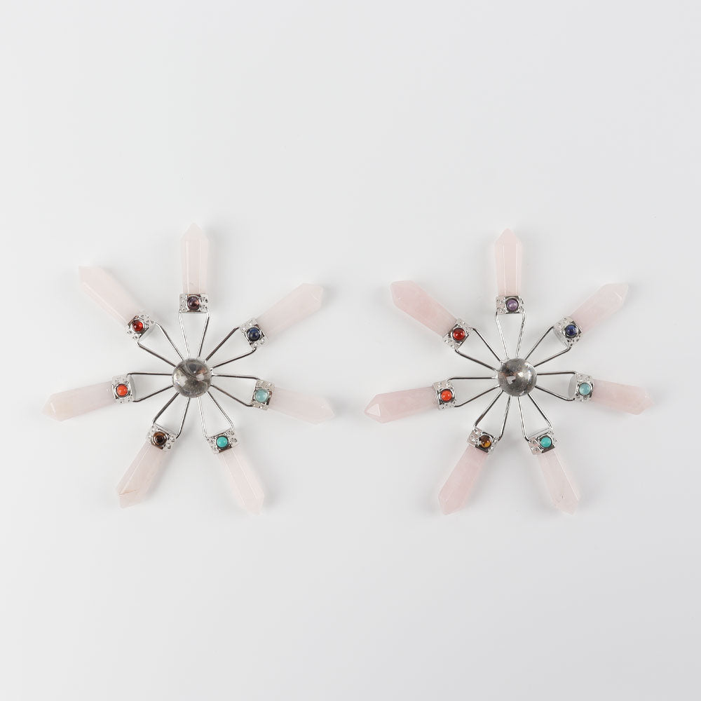 Rose Quartz Chakra Energy Generator 4.6in Diameter