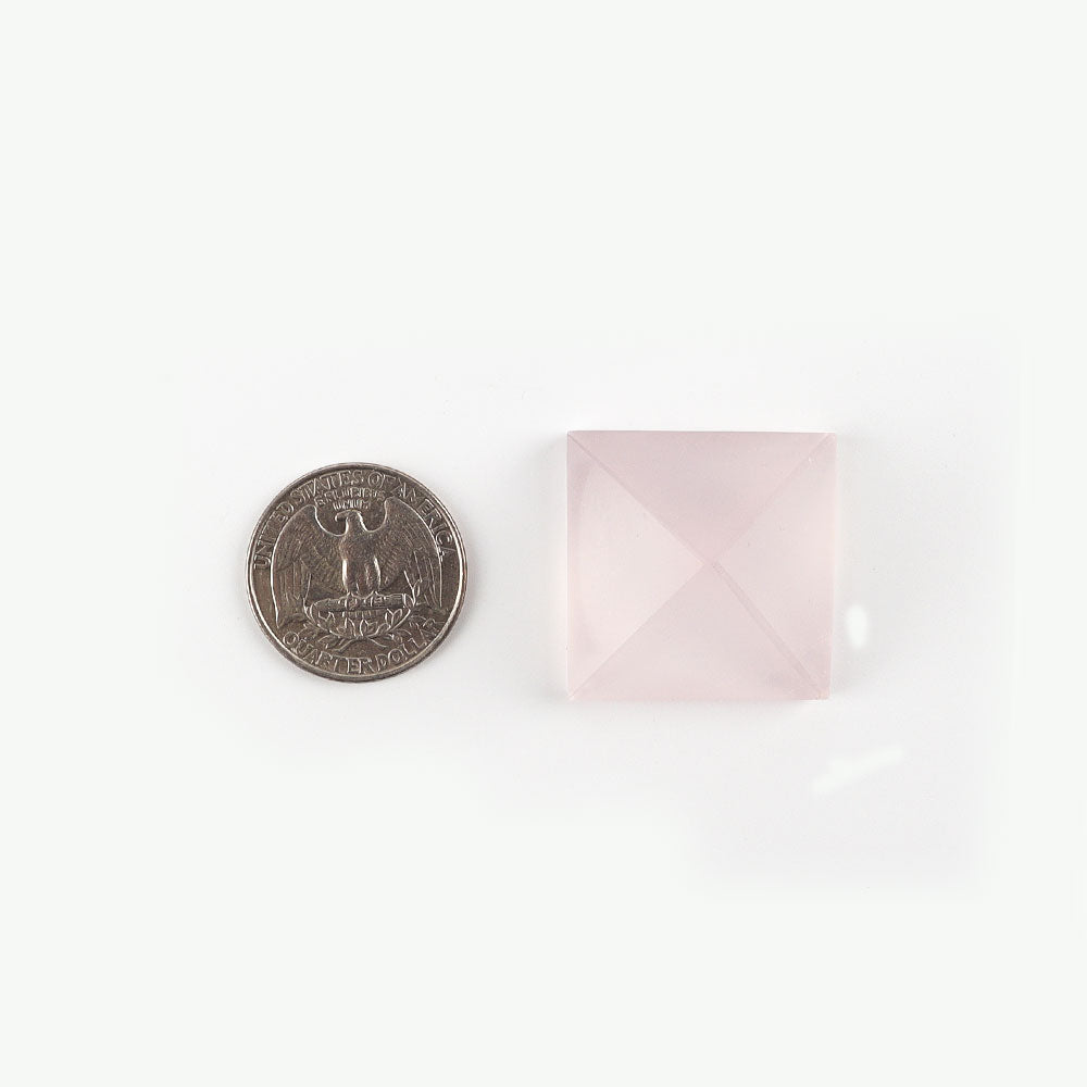 Rose Quartz Crystal Pyramid Carving 1.15 inches Healing