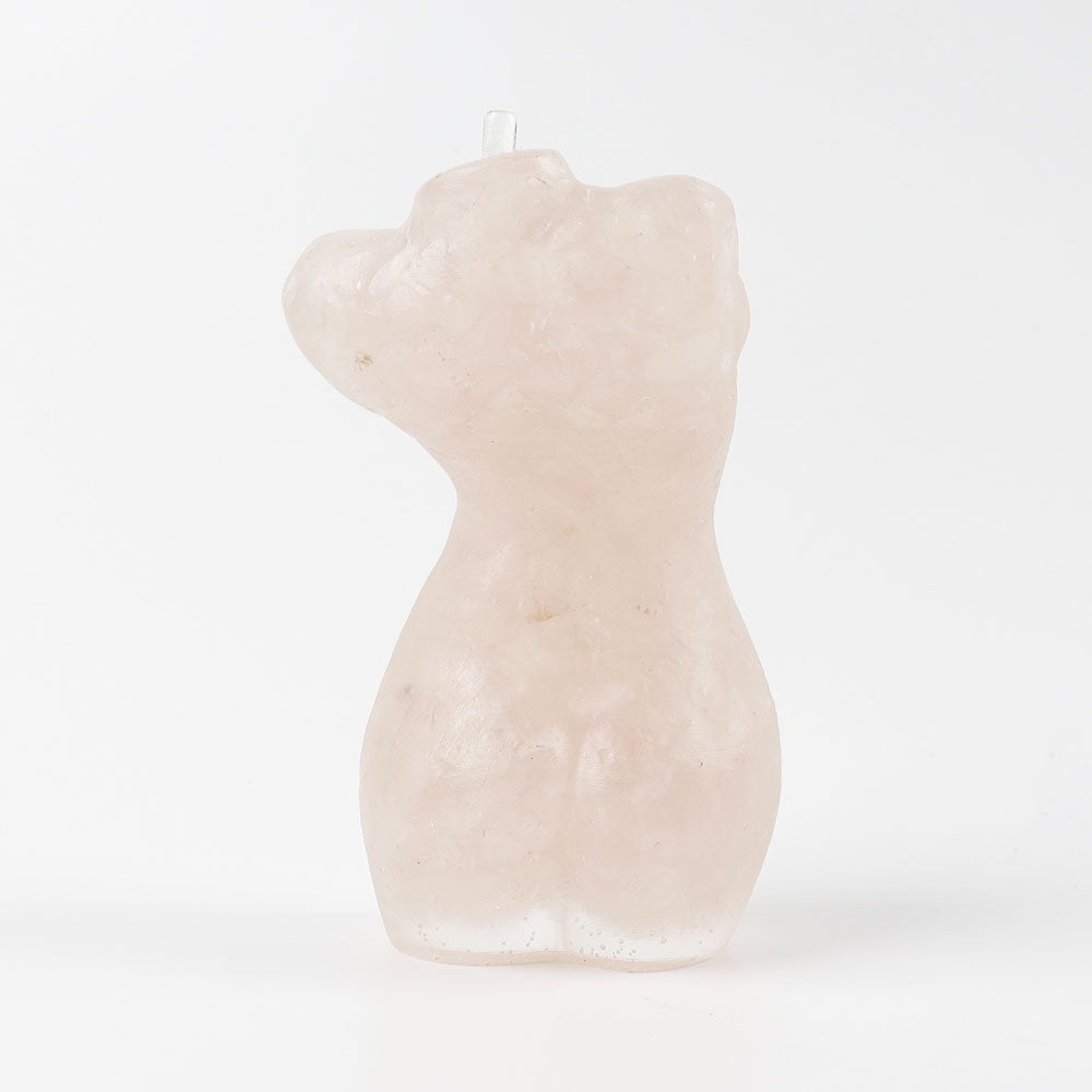 Rose Quartz Crystal Resin Model 4-inch Decor
