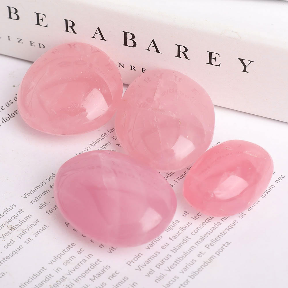 Rose Quartz Palm Stone 1.5-2.1 Inch Healing Crystal