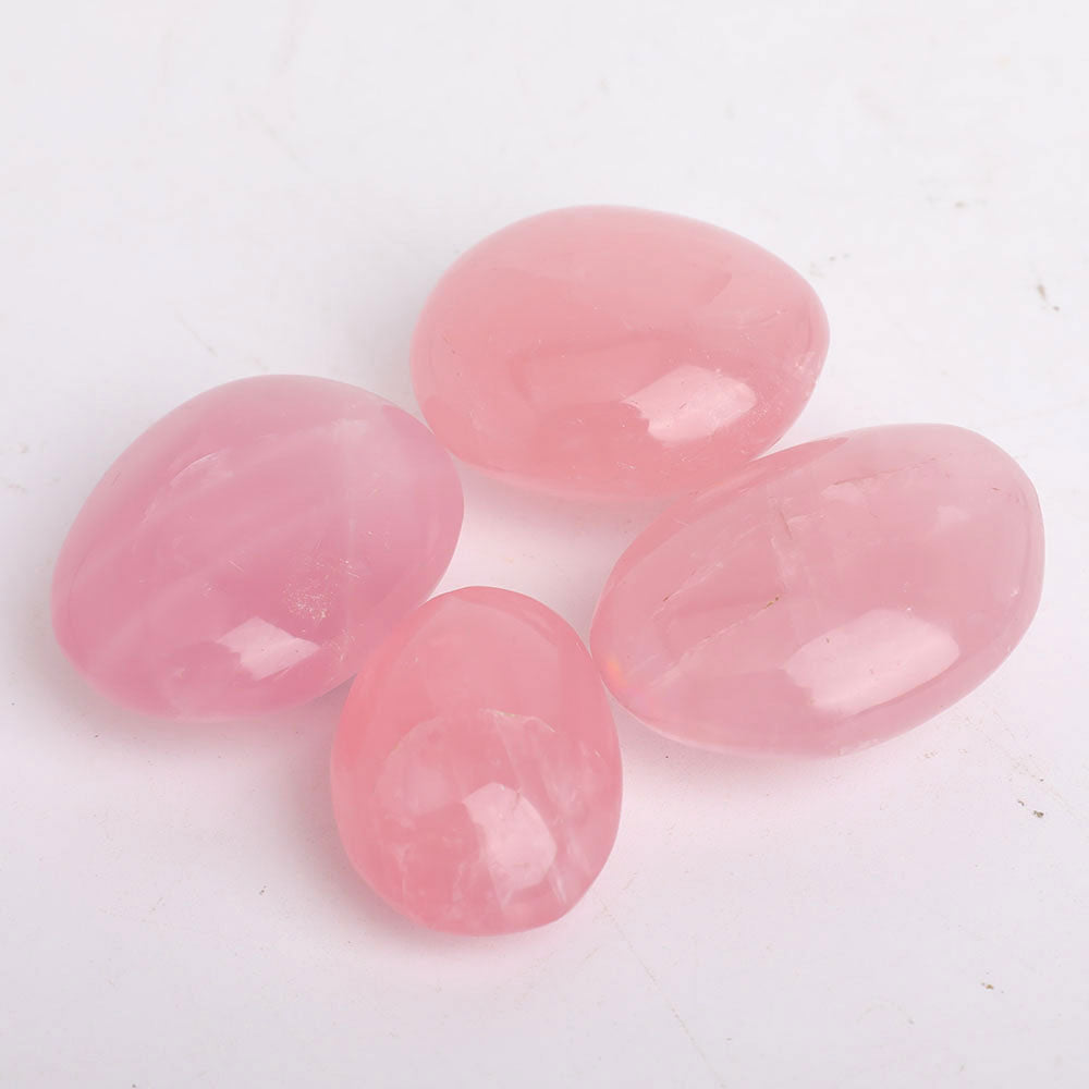 Rose Quartz Palm Stone 1.5-2.1 Inch Healing Crystal