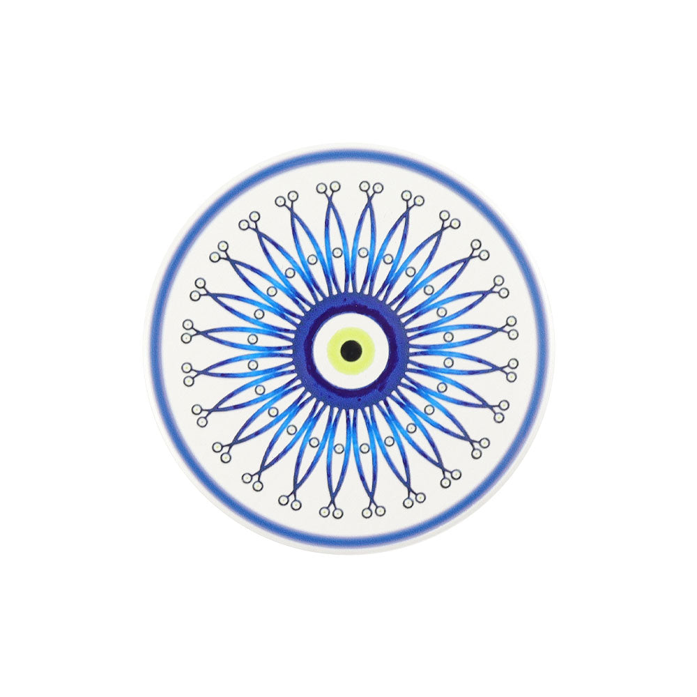 Round Ceramic Eye Painting Coaster 4.24 inch