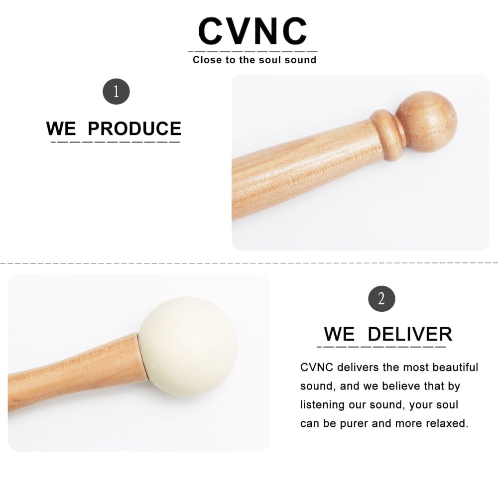 One Rubber Mallet + One Suede Mallet for Playing Crystal Singing Bowl - On sale