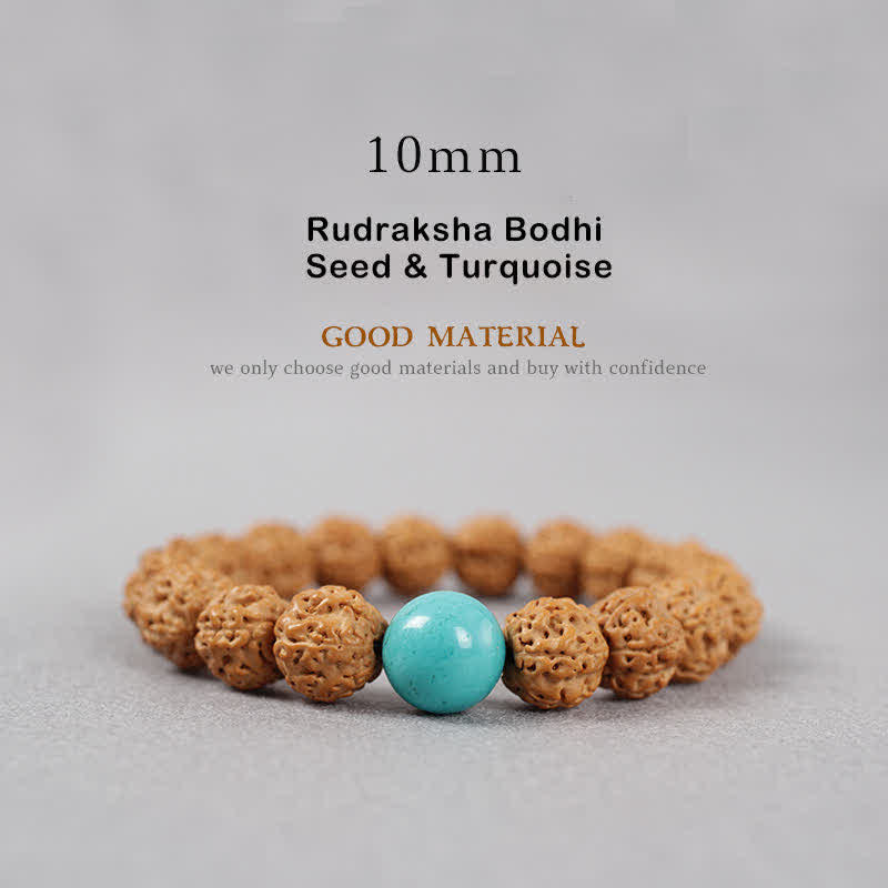 Rudraksha Bodhi Samen Spirituelles Armband 9mm | Reichtumsenergie