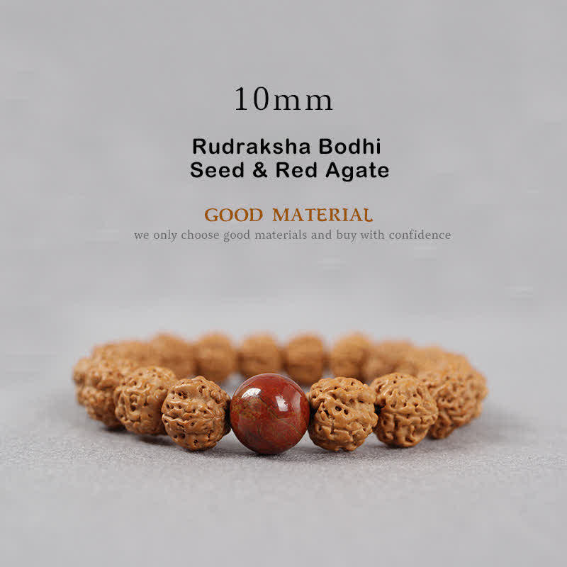 Rudraksha Bodhi Samen Spirituelles Armband 9mm | Reichtumsenergie