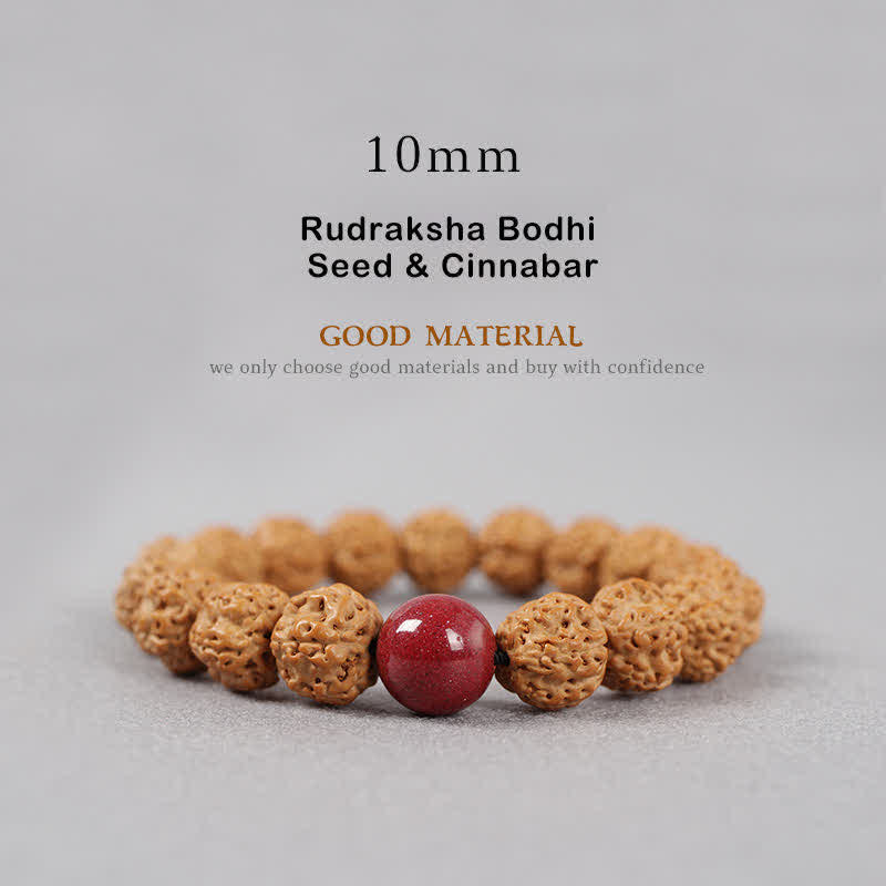 Rudraksha Bodhi Samen Spirituelles Armband 9mm | Reichtumsenergie