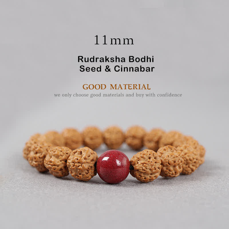 Rudraksha Bodhi Samen Spirituelles Armband 9mm | Reichtumsenergie