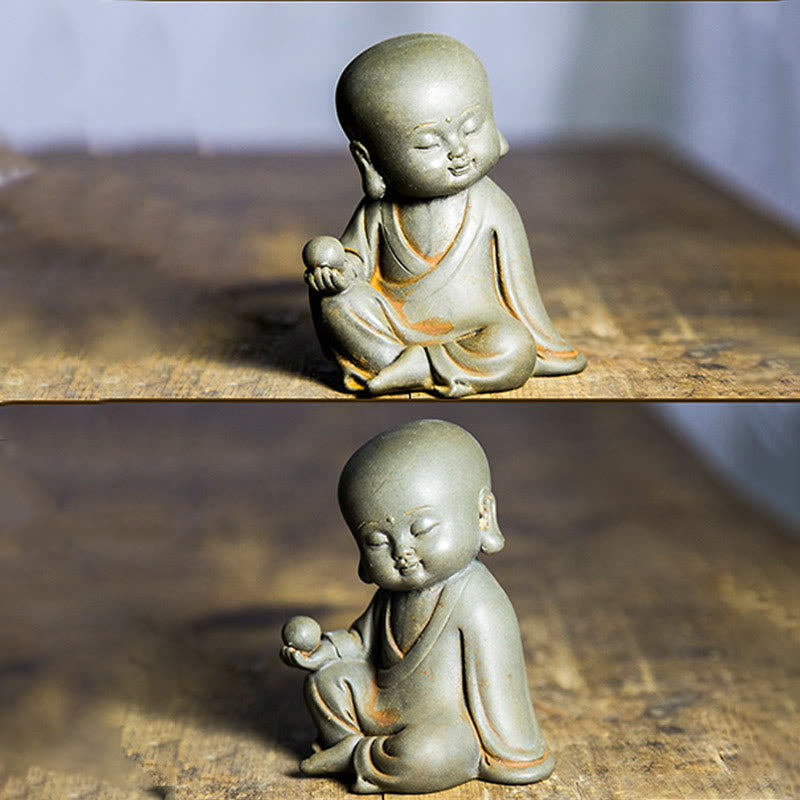 Rostgusseisenpulver 3-teiliges Buddha-Statuen-Set für die Meditation zu Hause
