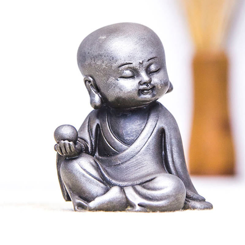 Rostgusseisenpulver 3-teiliges Buddha-Statuen-Set für die Meditation zu Hause