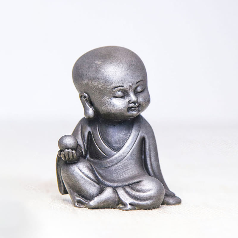 Rostgusseisenpulver 3-teiliges Buddha-Statuen-Set für die Meditation zu Hause