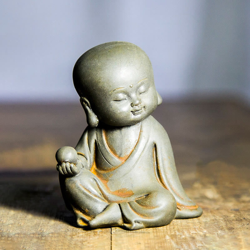 Rostgusseisenpulver 3-teiliges Buddha-Statuen-Set für die Meditation zu Hause