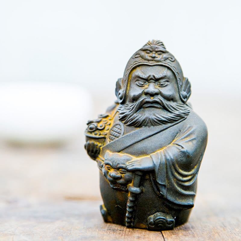 Rostversion Literarischer Gott des Reichtums Eisenpulverstatue