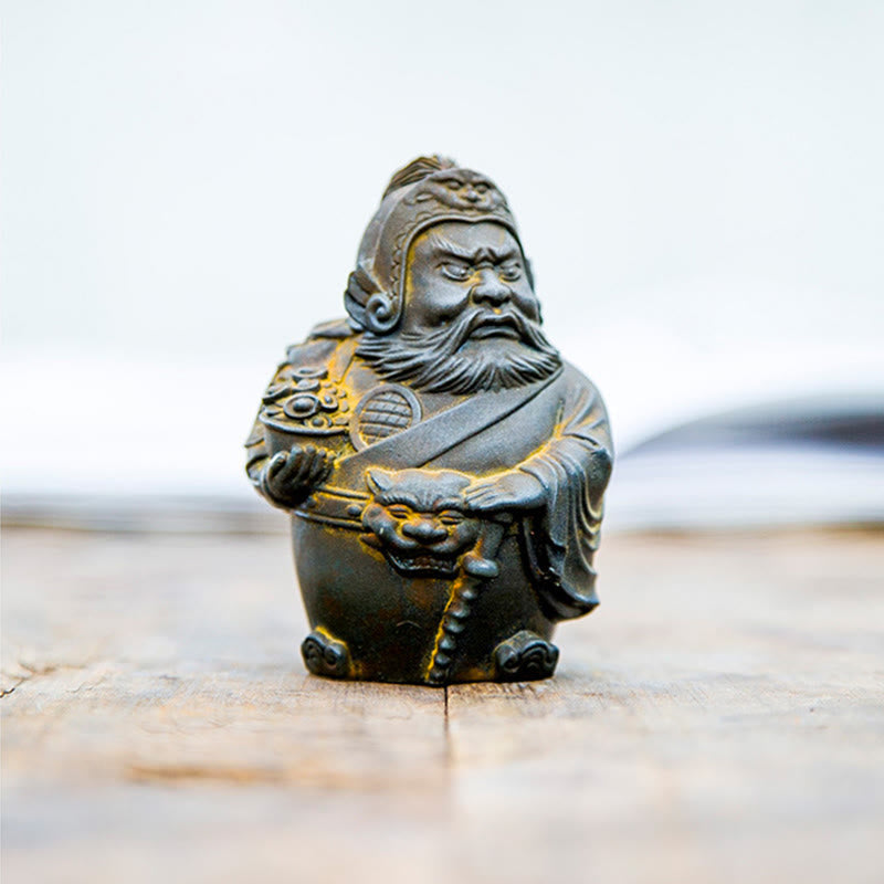 Rostversion Literarischer Gott des Reichtums Eisenpulverstatue