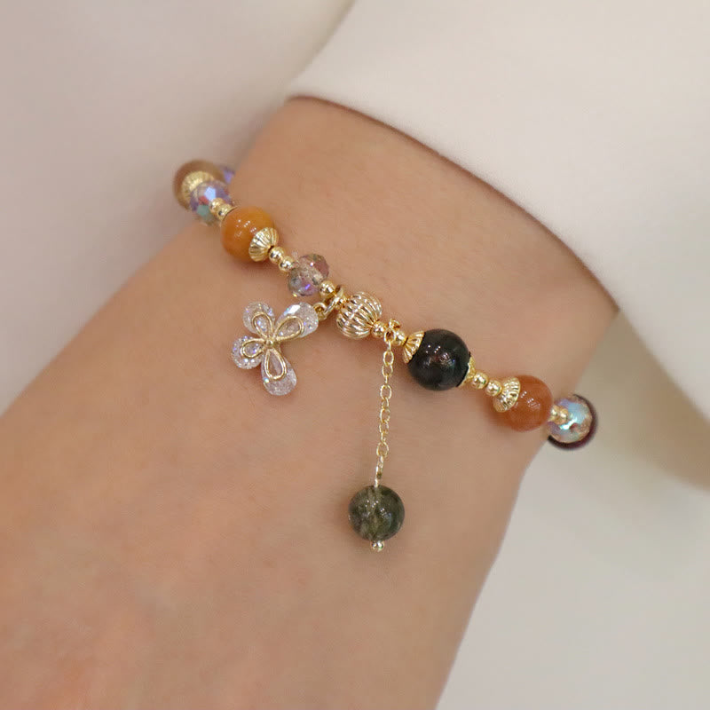 Rutilquarz Fu Lu Shou Reichtum Schmetterling Armband