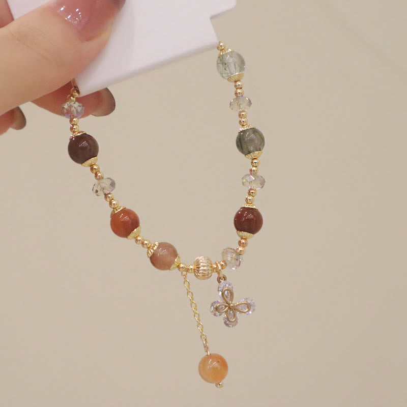 Rutilquarz Fu Lu Shou Reichtum Schmetterling Armband