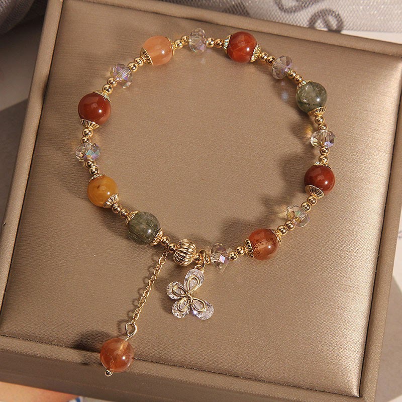 Rutilquarz Fu Lu Shou Reichtum Schmetterling Armband