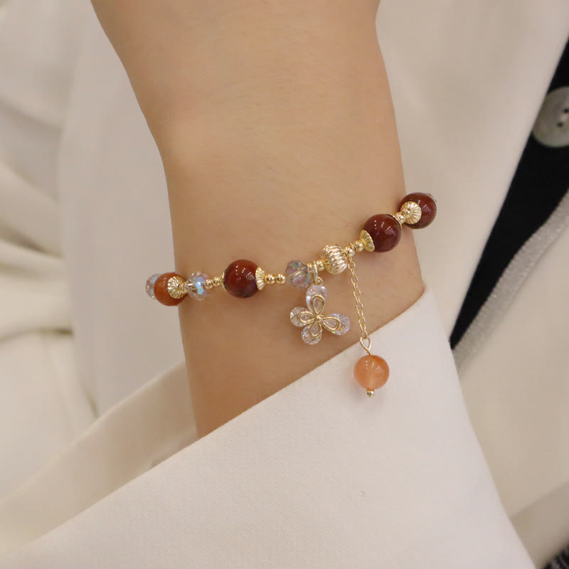 Rutilquarz Fu Lu Shou Reichtum Schmetterling Armband