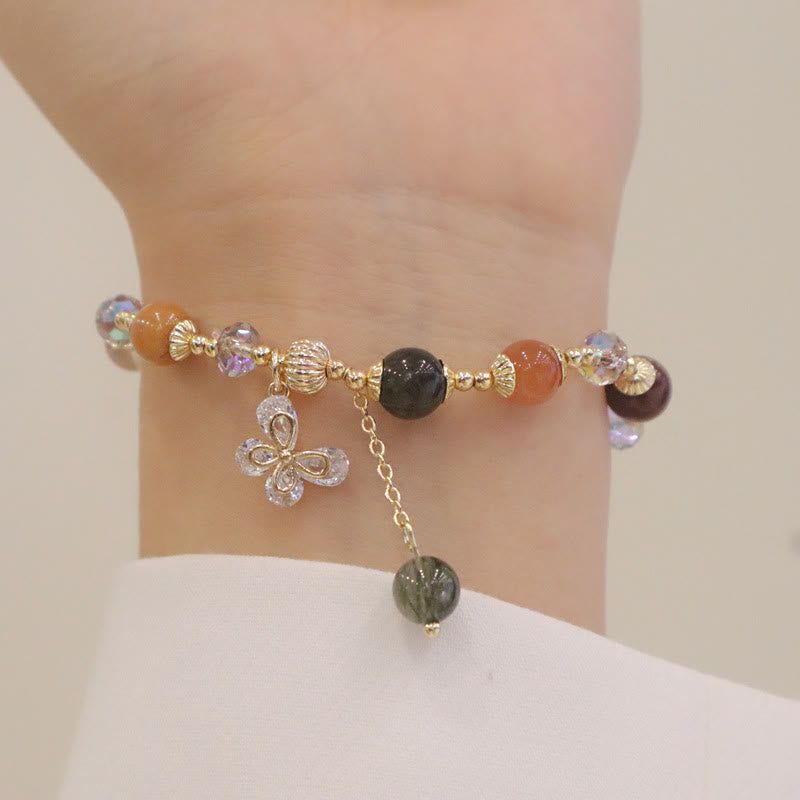 Rutilquarz Fu Lu Shou Reichtum Schmetterling Armband