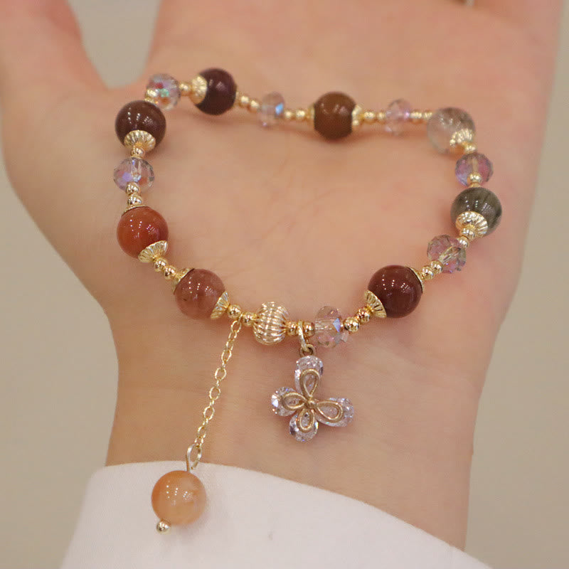Rutilquarz Fu Lu Shou Reichtum Schmetterling Armband
