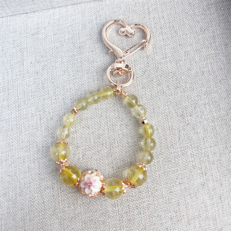 Rutilquarz-Schlüsselanhänger für Reichtum und Schutz