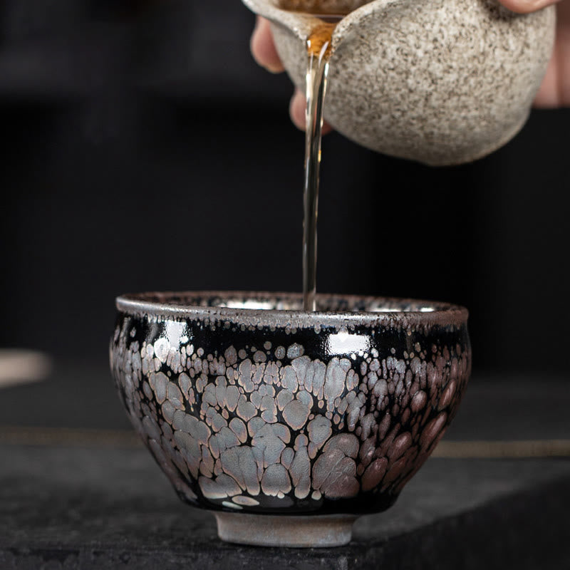 Sakura Jianzhan Keramik-Teetasse, 140 ml, Kirschblüten-Design