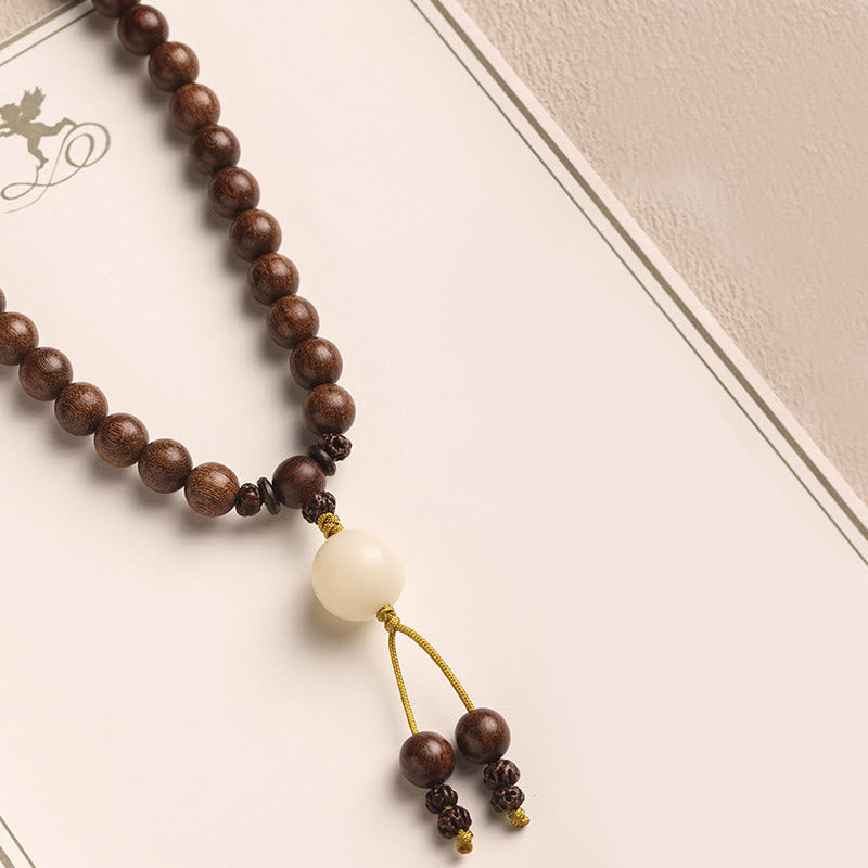 Sandelholz-Doppelwickelarmband 6 mm zur Reinigung