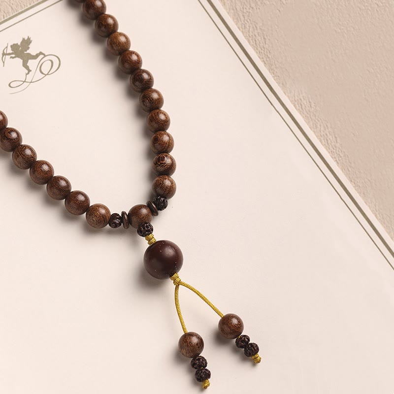 Sandelholz-Doppelwickelarmband 6 mm zur Reinigung