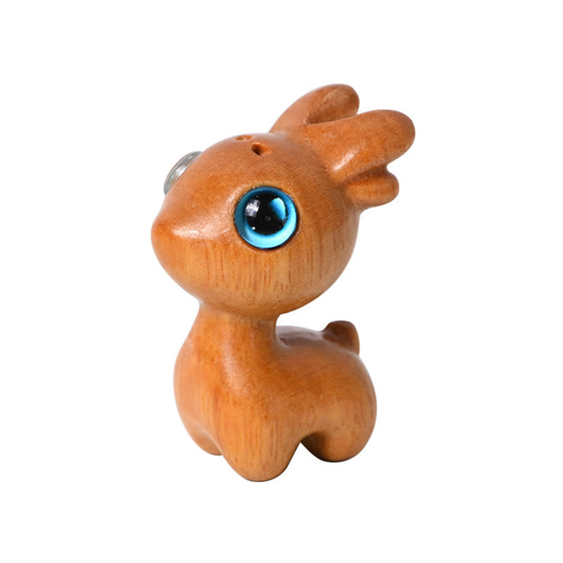 Sandelholz Glücksbringer Mini Hirsch Schutzfigur Klein 3,6cm