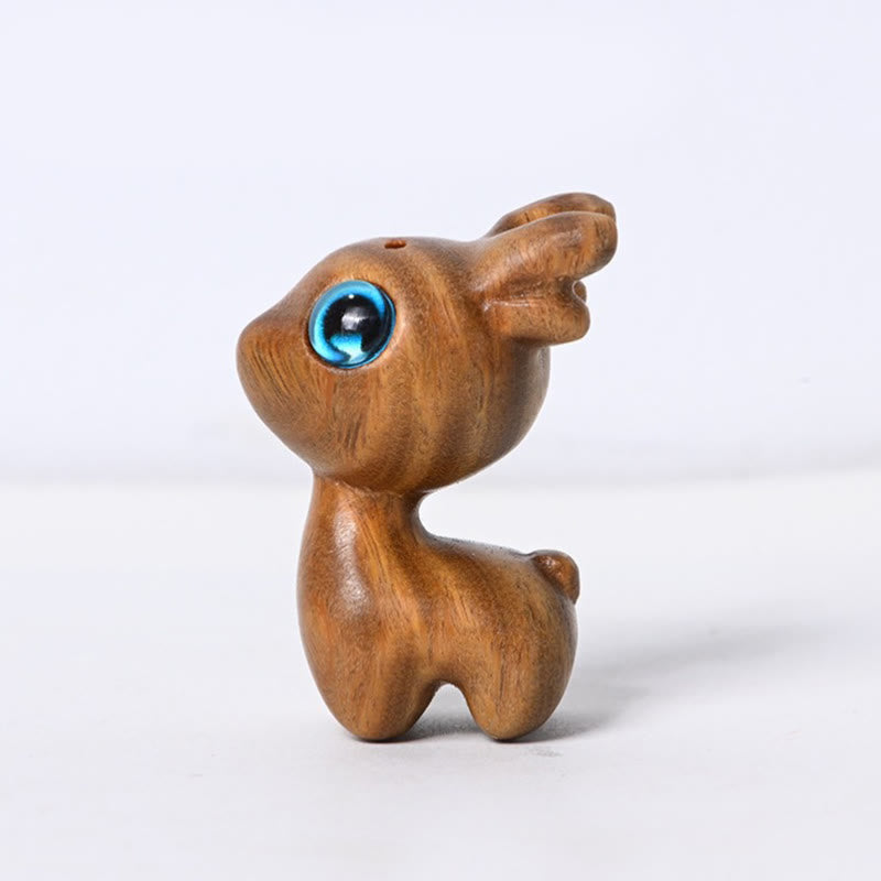 Sandelholz Glücksbringer Mini Hirsch Schutzfigur Klein 3,6cm