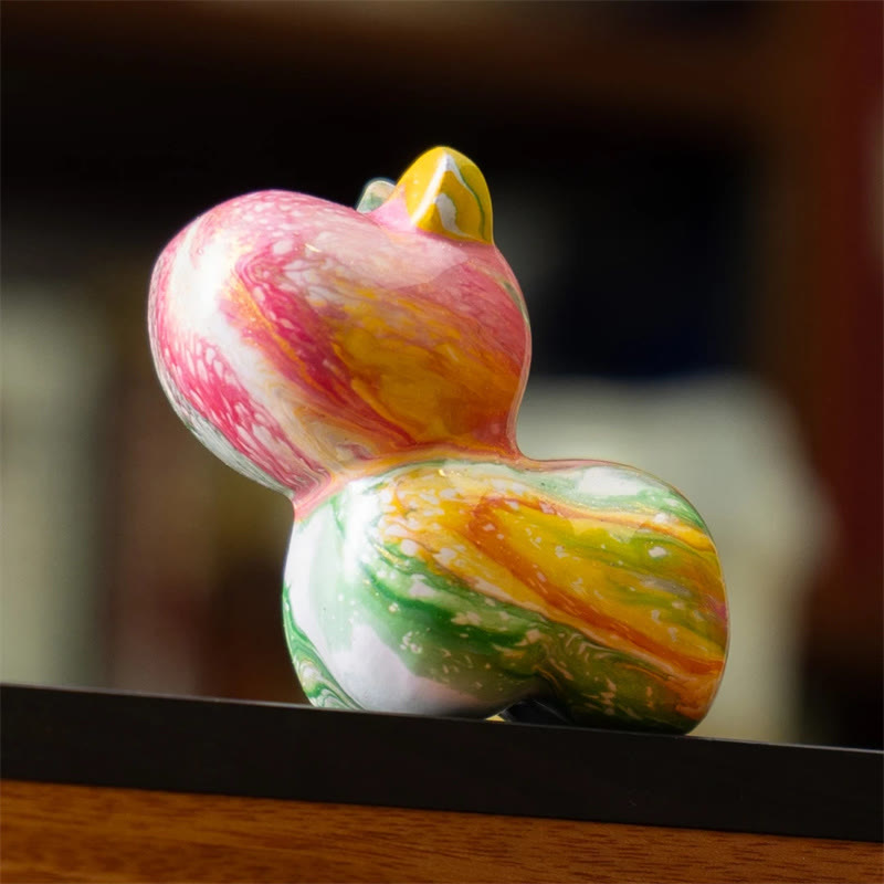 Sandelholz Mini Hund Lack Handwerk Zen Dekor 1,77 Zoll (4,5 cm)