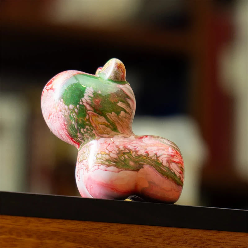 Sandelholz Mini Hund Lack Handwerk Zen Dekor 1,77 Zoll (4,5 cm)