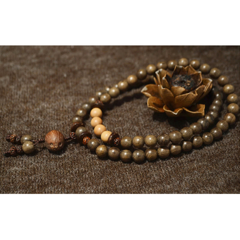 Sandelholz Schutz Charm Mala Armband 8mm Meditation