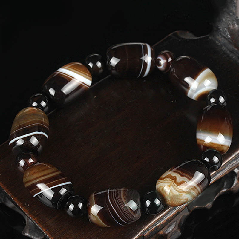 Sardonyx Spirituelles Armband für Mut &amp; Glück Unisex