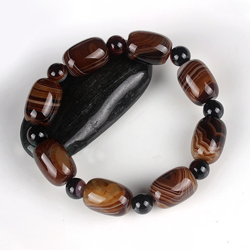 Sardonyx Spirituelles Armband für Mut &amp; Glück Unisex