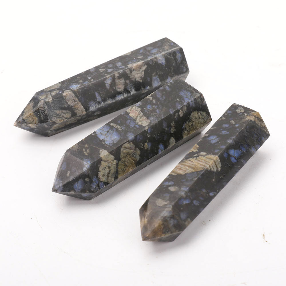 Set of 3 Blue Que Sera Healing Crystal Points 3.5 Inch