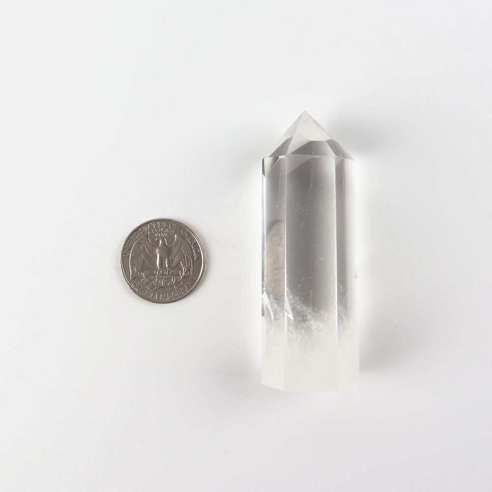 Set of 3 Clear Quartz Crystal Points 2.5-3 inch for Healing