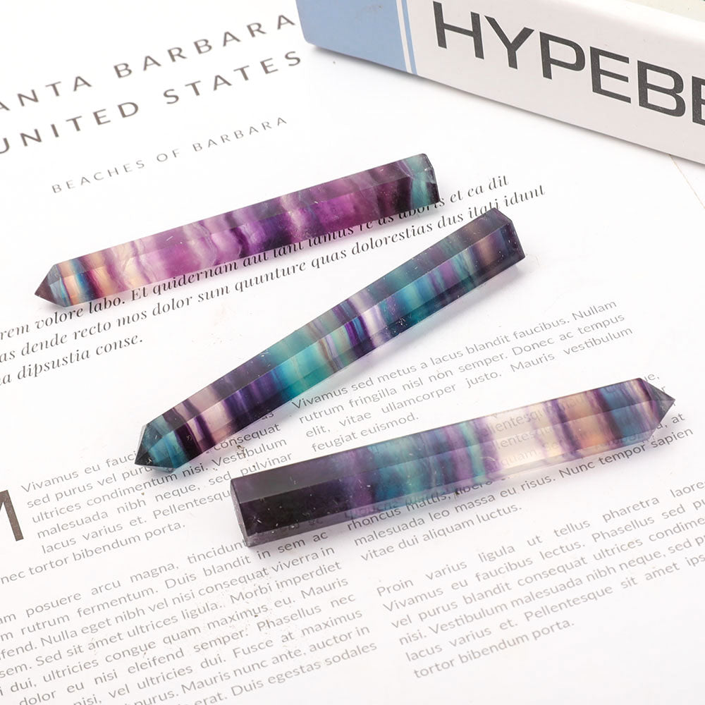 Set of 3 Polished Fluorite Crystal Points 3.6-3.9 Inches