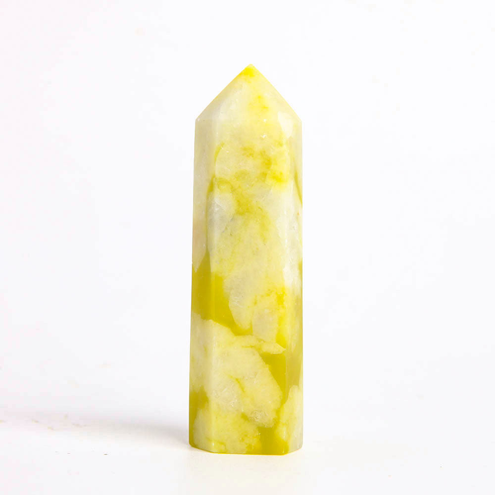 Set of 3 Serpentine Crystal Points 3.3in Healing Stones
