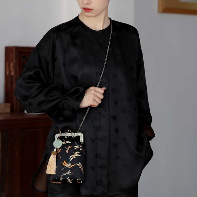 Kleine Umhängetasche mit Metallkette und Libelle | Yogataschen