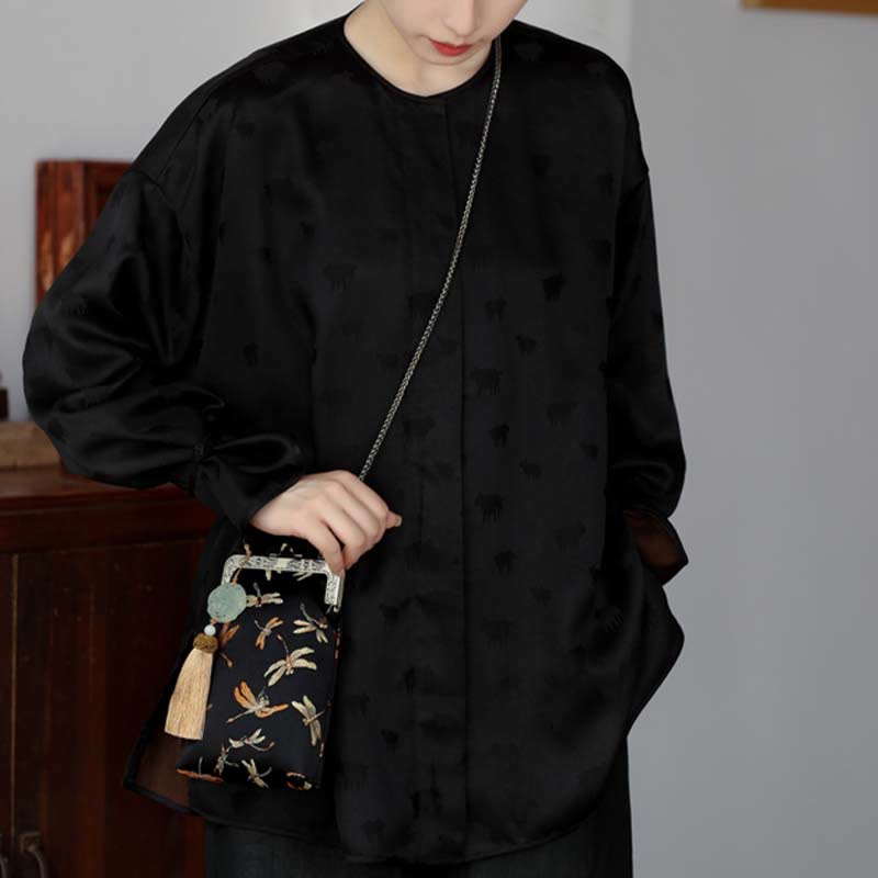 Kleine Umhängetasche mit Metallkette und Libelle | Yogataschen